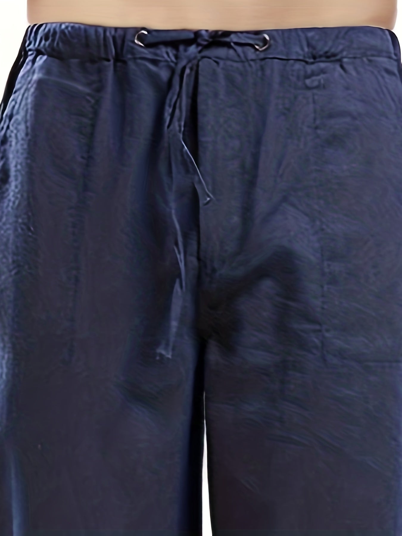 Felix | Men's Loose-Fit Trousers in Cotton-Linen Blend with Elastic Waistband