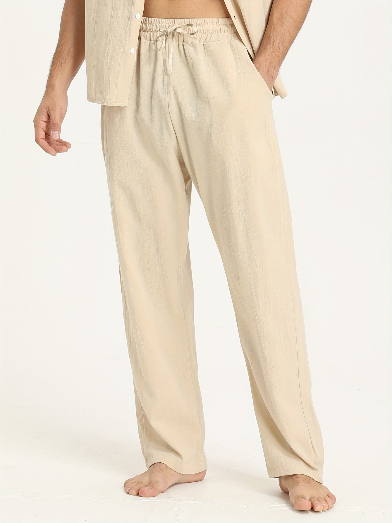 Lars | Men's Casual Cotton Trousers with Drawstring and Pockets