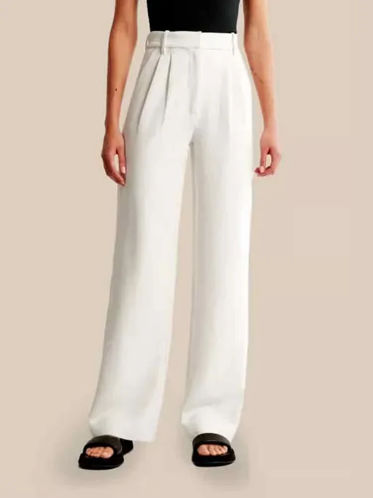 Marieke – Wide-Leg High-Waisted Trousers